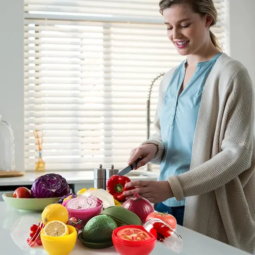 Miniatura 5 de Contenedores para almacenamiento de aguacate, organizador reutilizable para refrigerador, organizador individual para mantener el aguacate fresco