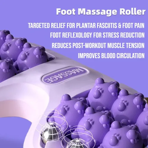 Miniatura 3 de Masaje de rodillo de pie para fascitis plantar, terapia portátil de rodillos para pies para circulación y alivio del dolor, reflexología y Verde