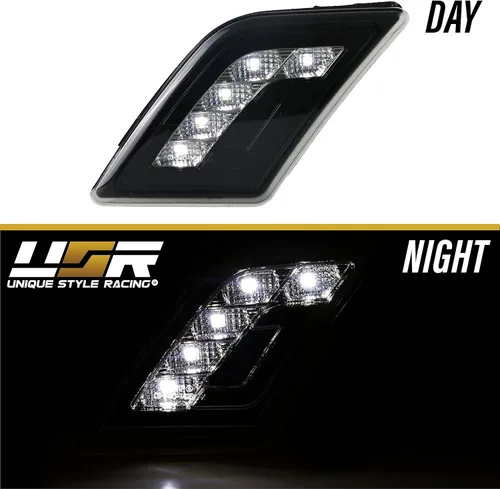 Miniatura 6 de USR DEPO 08-11 W204 Clase C Lente Blanco LED Luz de Marcador Lateral del Parachoques Conjunto (Izquierda + Derecha) Compatible para 2008-2011 Lente