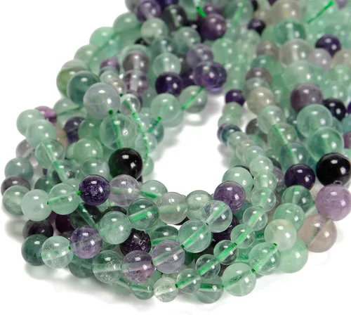 Miniatura 16 de 65 cuentas de jade blanco de 0.236 pulgadas, piedra natural, piedras preciosas redondas auténticas para hacer pulseras de bricolaje, joyas, cuerdas