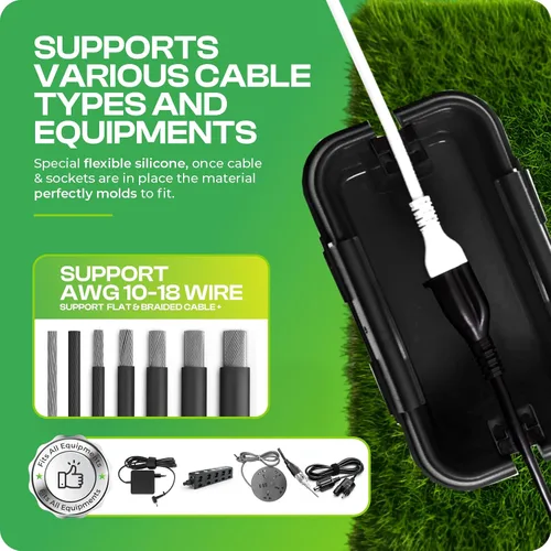 Miniatura 7 de SockitBoX Caja Eléctrica Original para Exteriores Impermeable - Pequeña Cubierta de Cable de Extensión para Exteriores con 6 Entradas de Cable