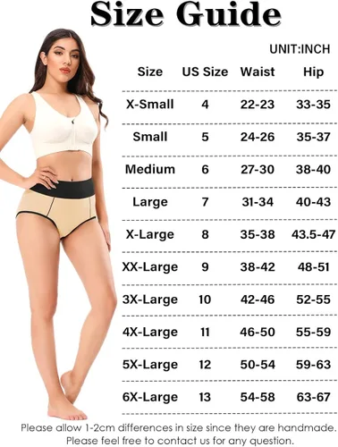 Miniatura 5 de POKARLA - Ropa interior de algodón y con cintura alta para mujer, es suave, es transpirable, son calzones elásticos, con talla regular