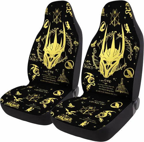 Miniatura 9 de GENANY Horror Nightmare Skellington - 2 fundas de asiento delantero para automóvil, camión, SUV, regalos de Navidad, funda de asiento de cubo