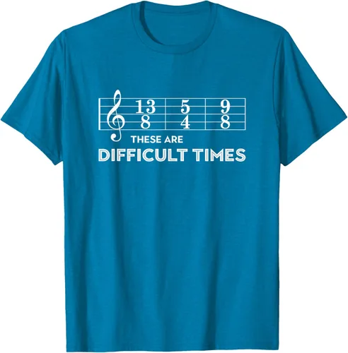 Miniatura 61 de Musician - Camiseta con texto en inglés "These are Difficult Times", talla S