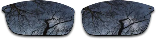 Miniatura 3 de 2 pares de lentes polarizadas de repuesto para Oakley Carbon Blade negro y plateado cromado