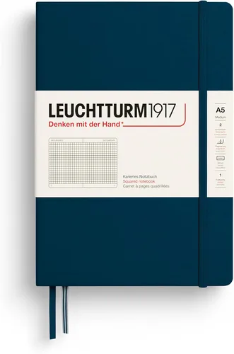 Miniatura 25 de LEUCHTTURM1917 - Cuaderno de tapa dura mediano A5 con 251 páginas numeradas para escritura y diario (lila, con puntos)