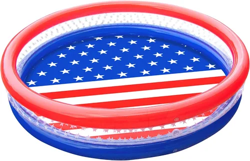 SWIMLINE Americana - Piscina para niños de 3 anillos de 60 x 12 pulgadas, para niños y adultos, piscina de pelota y arena para exteriores, interior,