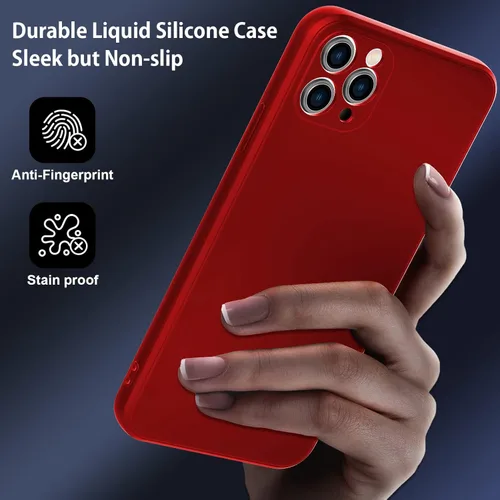 Miniatura 4 de Funda para Samsung Galaxy S22 Ultra, funda delgada de silicona líquida, a prueba de golpes, funda delgada para Samsung Galaxy S22 Ultra, funda Rojo