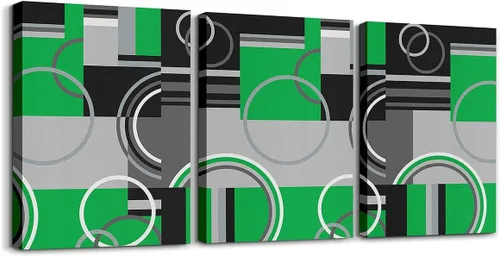 Miniatura 17 de Erosebridal Bohemian Wall Decor 12"x16" 3 Piece Country Southwestern Canvas Wall Art Boho Aztec Arrows Diamond Poster Print Black Gray Geometric