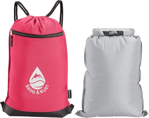 Miniatura 16 de Skog Å Kust GymSak - Bolsa de cincha con cordón 2 en 1 con bolsa seca impermeable extraíble