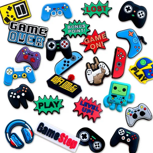 Miniatura 2 de Euphaglaia 25 35 dijes de videojuegos para decoración de zapatos de zueco, accesorios para niños, niños, adultos, hombres, recuerdos de fiesta