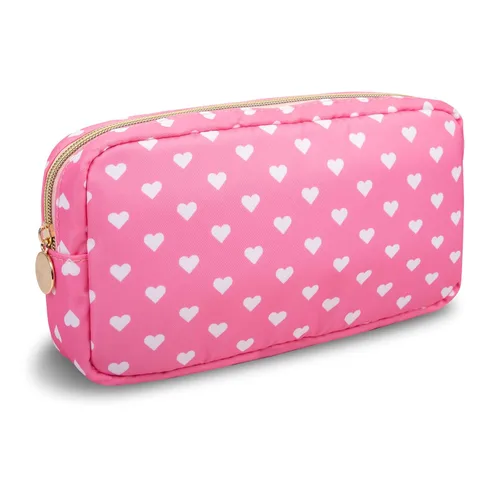 Miniatura 68 de Estuche pequeño para lápices y maquillaje para bolso, lindo estuche de lápices, bolsa de pinceles de maquillaje de nylon con cremallera, estuche
