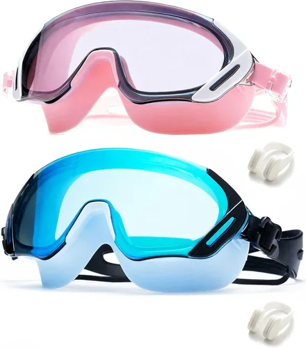Miniatura 24 de Gafas de natación Espejo deslumbrante rosa