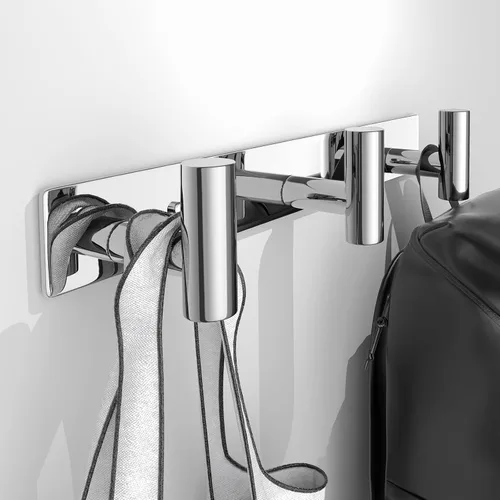 Miniatura 15 de Perchero de Pared Montado - 3 Ganchos, Ganchos de Pared de Acero Inoxidable Resistente para Toalla, Bolso de Abrigo, Perchero para Sombreros