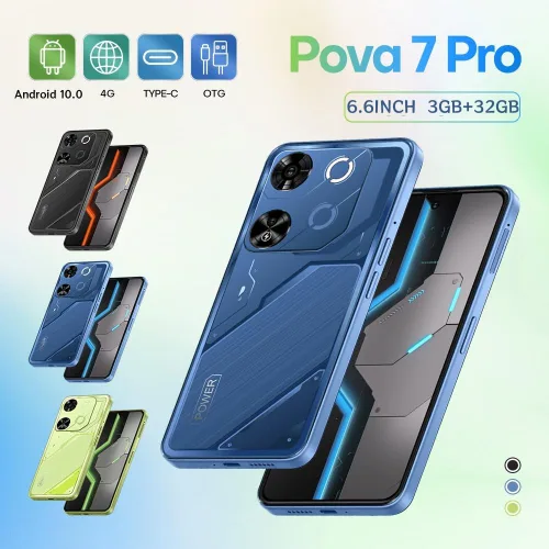 Miniatura 4 de Pova7Pro 4G Smartphone con pantalla HD+ de 6.6 pulgadas, 3 GB de RAM+32 GB ROM, 4G Dual SIM, Android 10.0, WiFi, Bluetooth, FM, GPS, teléfono móvil