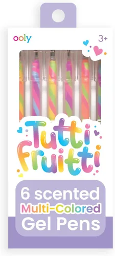 Miniatura 12 de Ooly Yummy Yummy - Juego de 6 bolígrafos de gel perfumados metálicos, con tinta de gel perfumada afrutada, escribe en papel negro, punta de 0.039