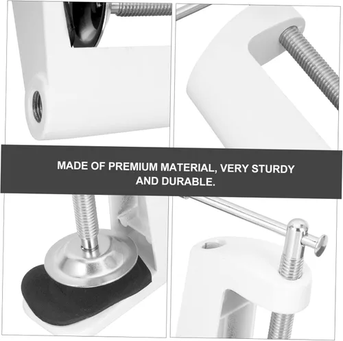 Miniatura 7 de Abrazadera de montaje de mesa de escritorio para micrófono, abrazadera en C, clip de retención de metal resistente, fácil de instalar