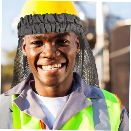 Miniatura 4 de Healifty 3 piezas de sombrero de trabajador para hombre, visera de sol, visera para hombre, visera de casco duro, visera de cuello duro para cascos
