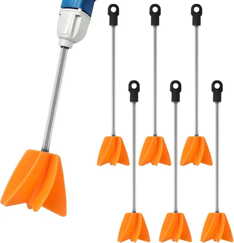 Loosh 6 Piezas Agitador de Pintura de 11 Pulgadas para Taladro, Accesorio Mezclador de Pintura, Mezclador de Epoxi Helicoidal para Hormigón Resina