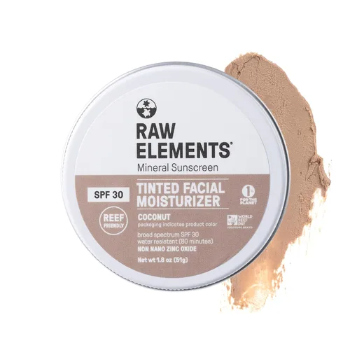 Miniatura 9 de Crema facial tintada ultra-hidratante Raw Element, protector solar mineral no tóxico para la cara, hidratante diario tintado, óxido de zinc no nano