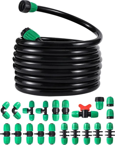 Miniatura 7 de Tubo de riego por goteo de 33 pies y 1/2 pulgada de tubería de manguera de tubería de riego de jardín de PVC de 1/2 pulgada