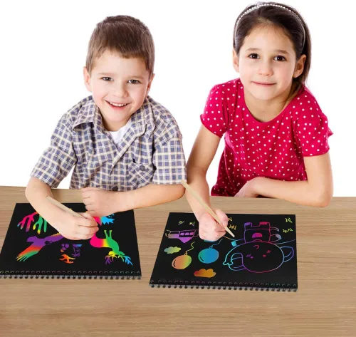 Miniatura 3 de I&Art - Libros de arte para rascar para niños, papel de arte para rascar, arco iris, para los mejores regalos