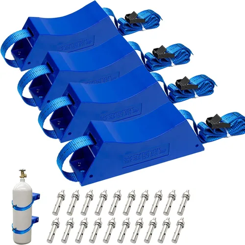 Miniatura 11 de Soporte de pared cilíndrica, soporte de tanque de nitrógeno resistente con tornillos SUS 304 y correa de 59 pulgadas compatible con 4 a 12 pulgadas
