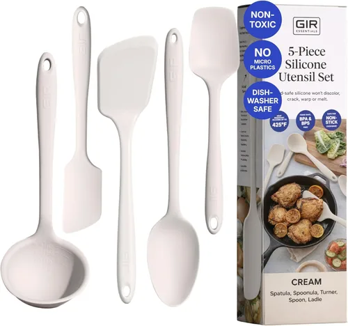 Miniatura 18 de GIR: Get It Right Juego de 10 piezas de utensilios de cocina esenciales de silicona - Cucharón, Espátula, Volteador, Cuchara y Cuchara de borde