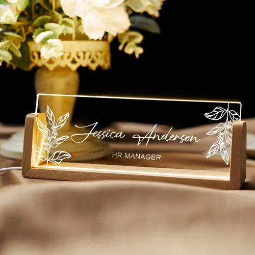 Miniatura 8 de Noni - Placa de nombre personalizada para escritorio, placa de nombre para escritorio, placa de mesa, placas de nombre para escritorios, regalos