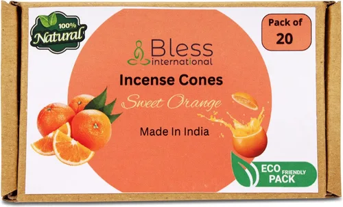 Miniatura 64 de Bless International Flor de naranja 100% natural - Conos de incienso hechos a mano, sumergidos a mano, orgánicos, sin productos químicos