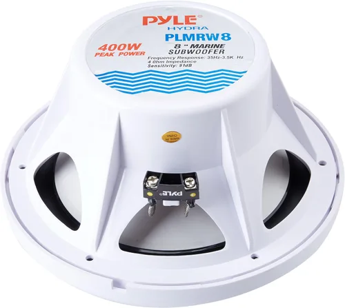 Miniatura 3 de Pyle Altavoces marinos duales de 6.5 pulgadas y subwoofer de audio marino para exteriores de 8 pulgadas Sistema de sonido estéreo impermeable