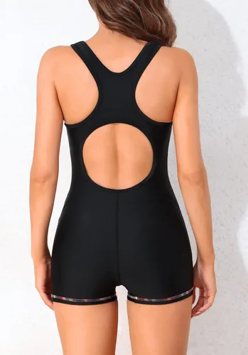 Miniatura 2 de beautyin Traje de baño deportivo de una pieza para mujer, con espalda cruzada