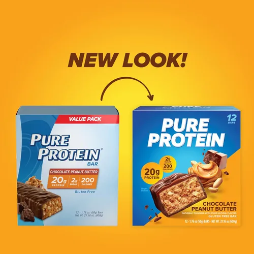 Miniatura 6 de Pure Protein Batido y barras de proteína de chocolate, alto contenido en proteínas, aperitivos nutritivos para apoyar la energía, bajo en azúcar