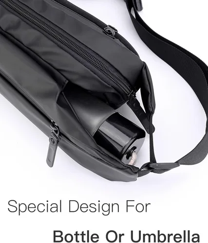 Miniatura 6 de Riñonera para hombres y mujeres Riñonera ajustable (cinturón de 28 a 63 pulgadas) – Bolsa grande impermeable para senderismo, correr, viajes, Azul