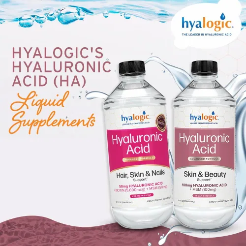 Miniatura 6 de Hyalogic Suplemento líquido de ácido hialurónico – Apoyo ingestible para la piel con 100 mg de HA y 100 mg de MSM – Hidratación natural