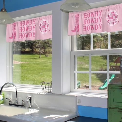 Miniatura 6 de Cenefa de ventana de Navidad para cocina, sala de estar, cortina de ventana temática de vaqueras para dormitorio, baño, cenefa de ventana Howdy
