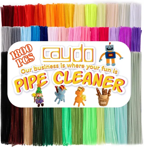 Miniatura 8 de Caydo 2600 piezas de limpiapipas a granel para flores, 40 colores surtidos, tallos de chenilla para proyectos creativos de arte y manualidades