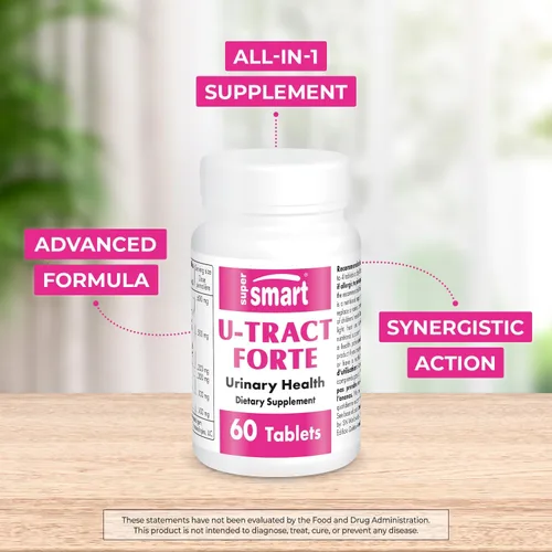 Miniatura 2 de Supersmart - U-Tract Forte - con D-manosa y bromelina Sin OMG y sin gluten - 60 tabletas