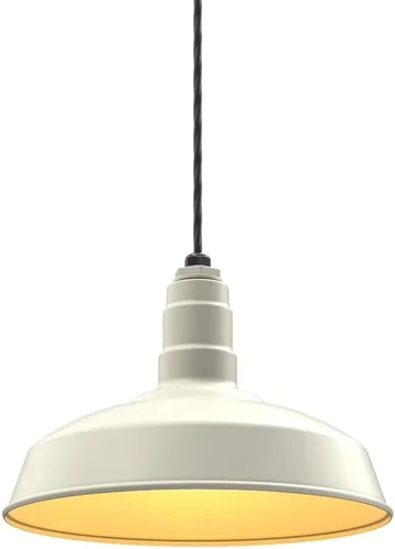 Miniatura 35 de Steel Lighting Co. Carson Barn Light Colgante montado en el techo Cúpula de 16 pulgadas Cable negro Luz de acero de estilo industrial