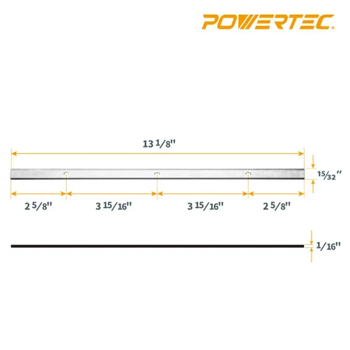 Miniatura 4 de POWERTEC Cuchillas cepilladoras de 13 pulgadas para Delta 22-580, 22-555, Grizzly G0689, Craftsman 21743, POWERTEC PL1300, Steel City 40100
