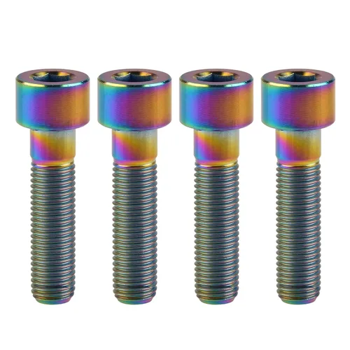 Miniatura 13 de Tornillos Allen de cabeza hueca de titanio M10 20 25 30 35 40 45 50 55 2.362 in Tornillos paquete de 4 (M10 x 0.787 in, paso 0.049 in, negro)