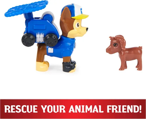 Miniatura 4 de Paw Patrol, Big Truck Pups Chase Figura de acción con dron de rescate con clip, cápsula del centro de comando y amigo animal, juguetes para niños