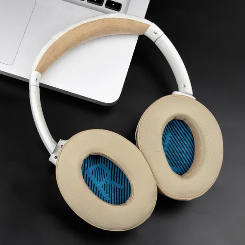 Miniatura 2 de SoloWIT Almohadillas de gel refrescante para auriculares Bose, almohadillas de repuesto para Bose QuietComfort 15 QC15 QC25 QC2 QC35/Ae2 Ae2i Beige