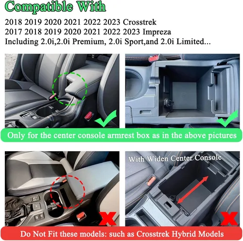 Miniatura 2 de JKCOVER Compatible con Subaru Crosstrek 2018 2019 2022 2021 2022 2023/Subaru Impreza 2017-2023 Accesorios de Consola Central Alfombrillas
