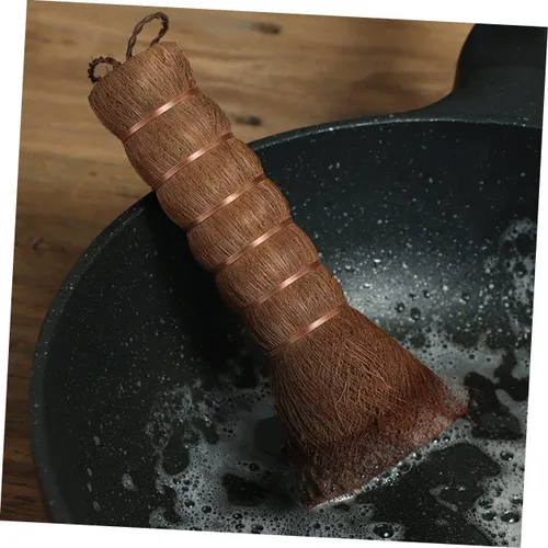 Miniatura 7 de Healeved Cepillo para bandeja de té de pelo marrón, mini cepillo para platos, batidor de té, matcha, batidor, olla, fregador, cepillo para lavar