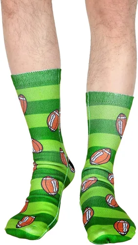 Miniatura 6 de Calcetines divertidos y locos para hombre, coloridos y geniales estampados en 3D, gráficos de alimentos de animales, calcetines atléticos, regalo