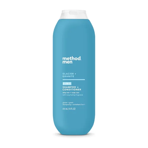 Miniatura 5 de Method Champú y acondicionador 2 en 1 para hombre, glaciar + granito, limpia y acondiciona con aceite de argán y jojoba, fabricado sin parabenos, 14