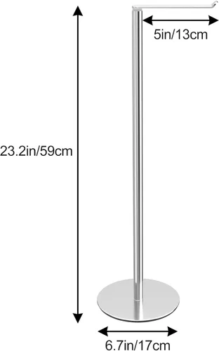 Miniatura 6 de Soporte y dispensador de papel higiénico para 4 rollos de repuesto, estante de almacenamiento de rollos de papel higiénico de acero inoxidable Plata