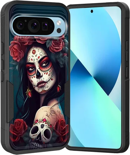 Miniatura 23 de Funda para Pixel 6A, Híbrida de Doble Capa de Servicio Pesado Resistente a Prueba de Golpes PC Duro + Funda Protectora de Silicona Suave para Google