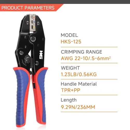 Miniatura 2 de HKS Herramienta de crimpado para conectores termorretráctiles con pelador 3 en 1 y 280 piezas de conectores termorretráctiles impermeables de grado